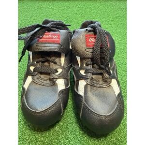 Rawlings Leather Baseball Cleats Kids 13, EUC